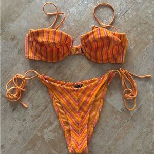 TRIANGL Multicolor Striped Bikini
